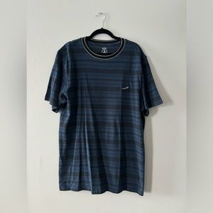 Volcom Blue stripe Modern Fit Tee